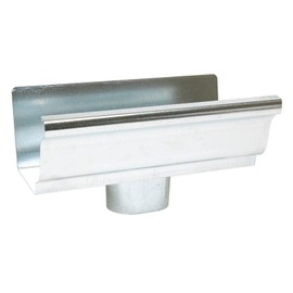 Amerimax 4.5 in. H x 4.5 in. W x 8 in. L Metallic Galvanized Steel K Gutter Drop Outlet