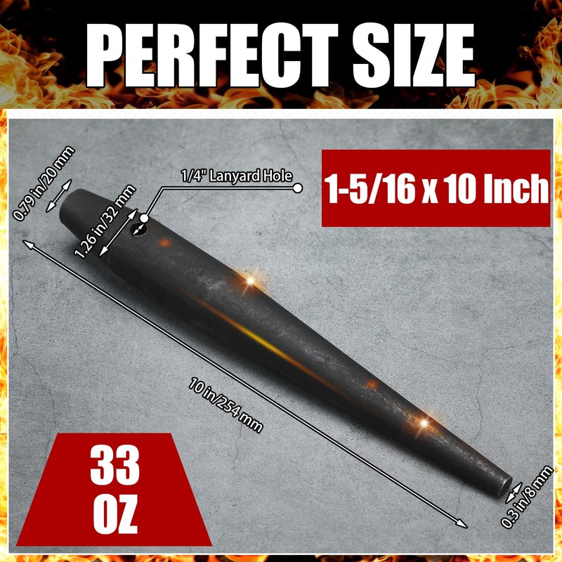 Tandefio 2 Pcs Bull Pins Iron Workers Heat Treaded Steel