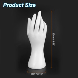 PATIKIL Hand Ring Holder, Hand Jewelry Holder Ring Display Stand Jewelry Display Bracelet Display Heavy Sturdy Base for Room Decorative, White