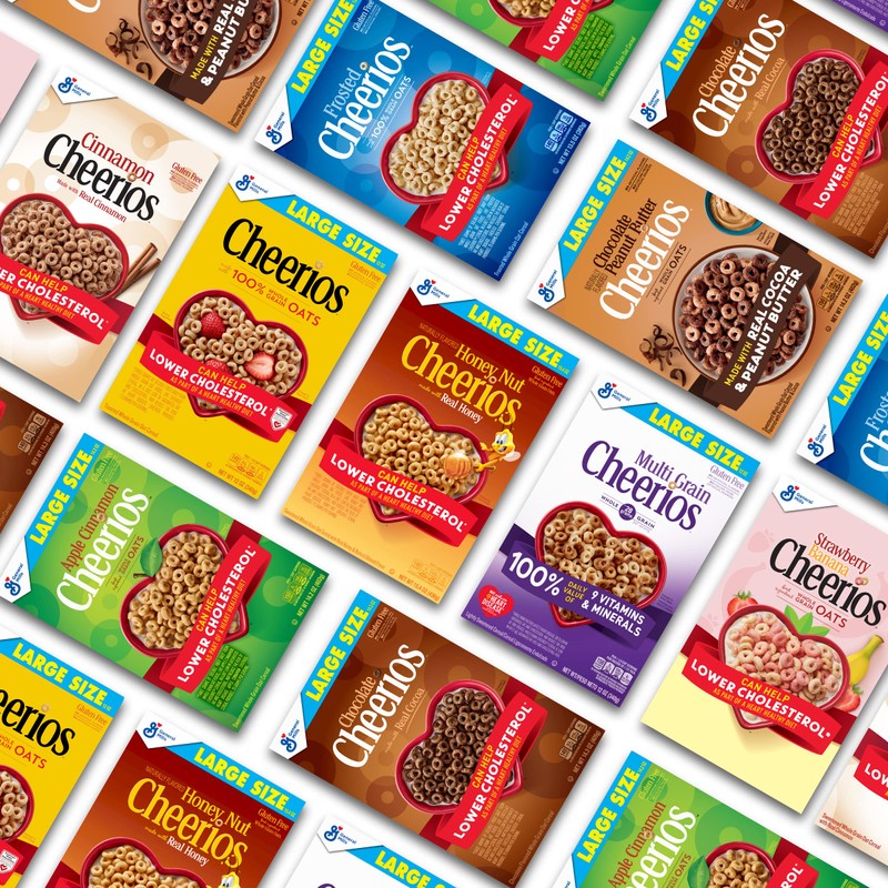 Cheerios Breakfast Cereal Cup, Gluten Free, Single Serve Cereal, 1.3