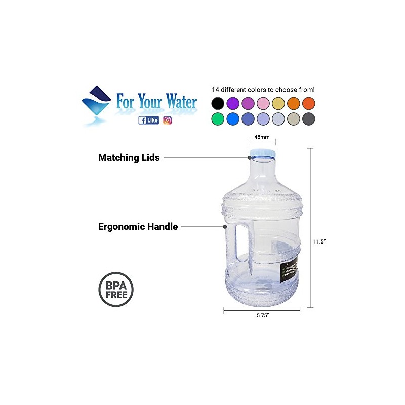 1 Gallon Leak-Proof BPA Free Reusable Plastic Drinking Water Big