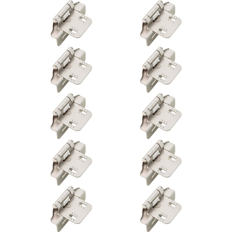 Franklin Brass (10-Pack) Self-Closing Cabinet Hinges Semi-Wrap 1/4' Overlay for