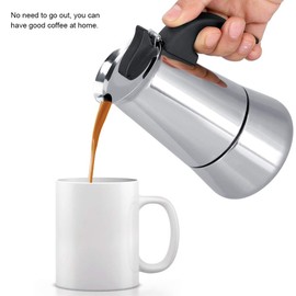 Espresso coffee maker, portable stainless steel espresso coffee maker Espresso coffee maker, classic for home, office.(100ml)