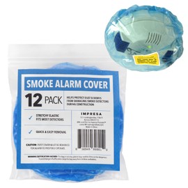 Impresa 12-Pack Temporary Smoke Detector Cover to Protect Vital Alarms – Fire Alarm Cover Fits Most Models