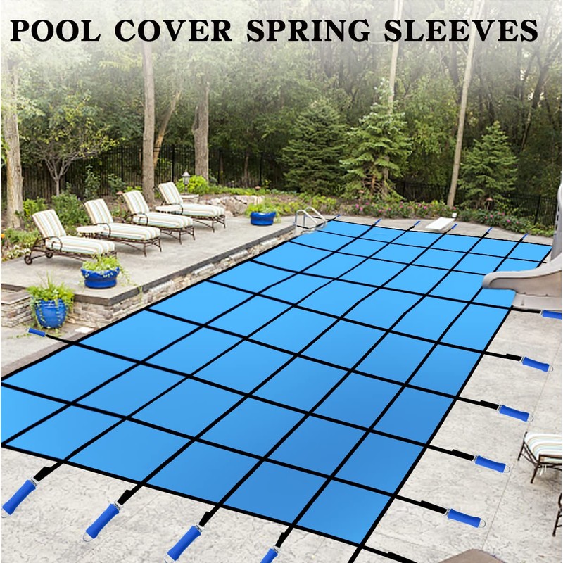 WBCBEC 12PCS Pool Cover Spring Sleeves, Winter Pool Cover Spring