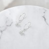 Serenity Sleepers 925 Solid Sterling Silver Sleeper Huggie Hoop Charm