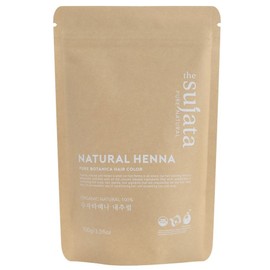 USDA Organic Sujata Natural 100% Henna Powder Hair Dye, Natural, 1 Piece / USDA 유기농 수자타 천연100% 헤나 가루 염색약, 내추럴, 1개