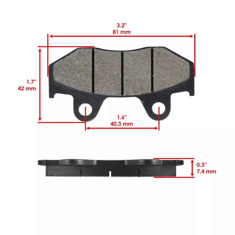 Caltric Front Rear Brake Pads for Yamaha YFZ450 YFZ 450