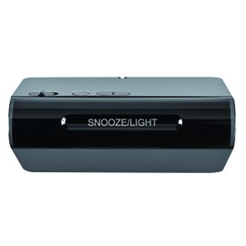 TFA Dostmann ICON 60.2543 Digital Radio-Controlled Alarm Clock, Plastic, Black, (L x W x H) 132 x 64 x 80 mm