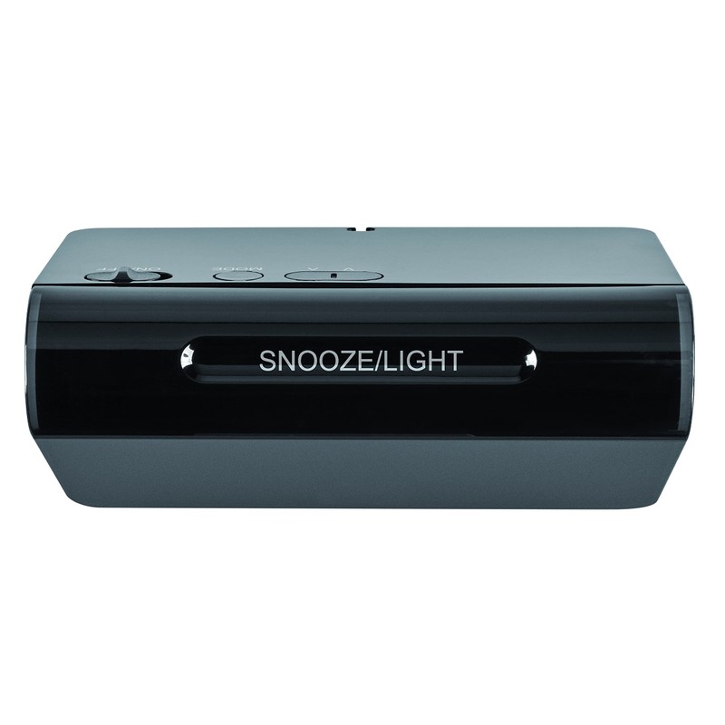 TFA Dostmann ICON 60.2543 Digital Radio-Controlled Alarm Clock, Plastic, Black,