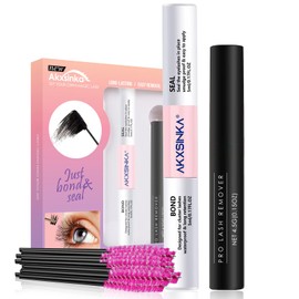 Akxsinka Akxsinka Lash Bond and Seal Remover Kit, Cluster Lash Glue Bond and Seal Waterproof for DIY EyeLash extensions, Easy Removal and Gentle Lash cluster Remover 15ML
