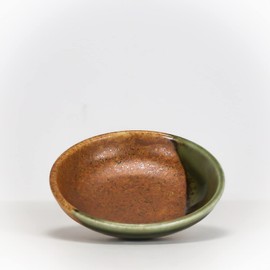 Sushisushi Shigaraki Oribe Brown Side Plate 100x25mm (Japanese Made)