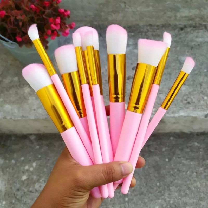 JOSC Brocha Kabuki 10 Piezas Maquillaje