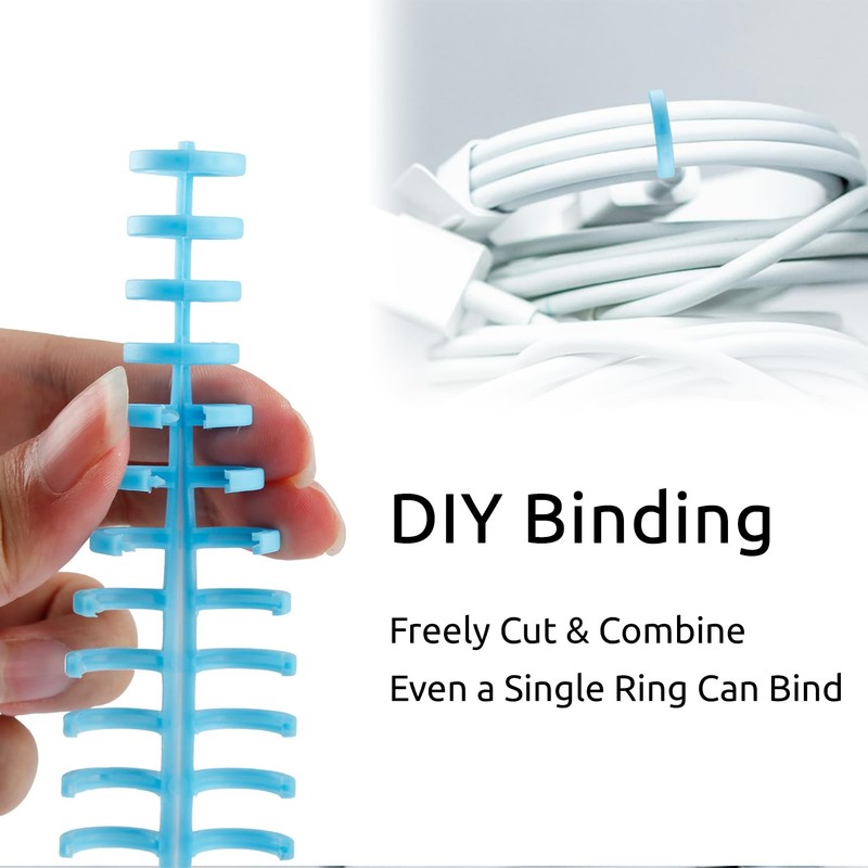 Tabanzhe Binding Spines-10PCS Binding Spine Combs 30 Holes Plastic Click