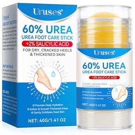 Crema de Urea Uruses 60% más Ácido Salicílico 2% Barra de Cuidado de Pies, Crema para Pies para Eliminar Callos, Barra Hidratante para Pies para Talon