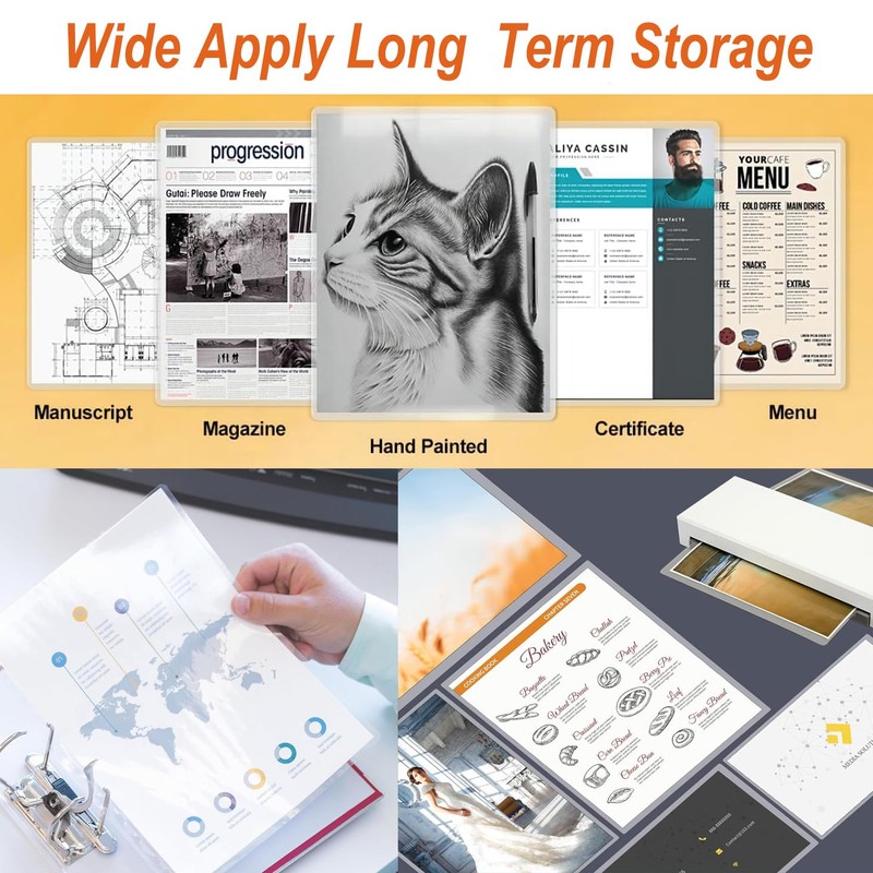 Clear Thermal Laminating Pouches Laminating Sheets for Use with Thermal