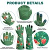 DLY Gardening-Gloves-for-Women, Breathable and Comfortable Long-Leather-Garden-Gloves, Rose/Blackberry Pruning Heavy Duty