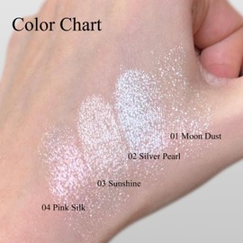 KYDA Highlighting Stick, Diamond Glitter Highlighter Makeup, Long-Lasting Wear Shimmer Eyeshadow Stick Eye Brightener Makeup Stick for Eyes, Face and Body 02