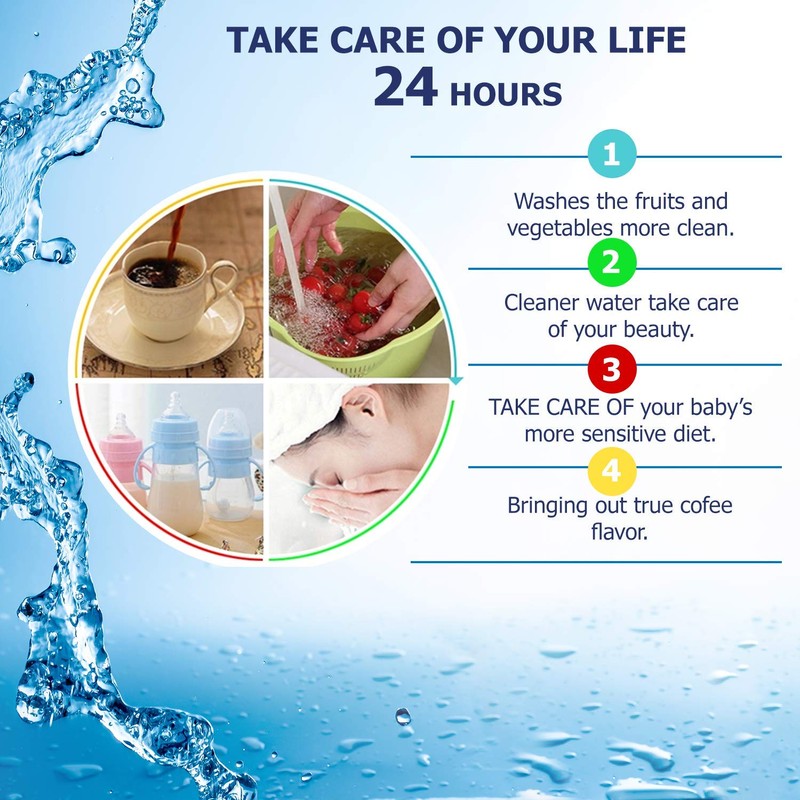 WBM Home Faucet Filter, Effective Purification System, Reduces Lead &