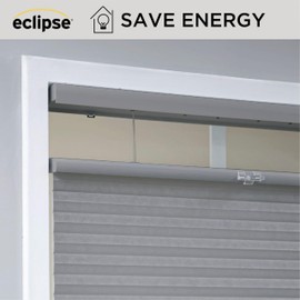 Eclipse Light-Filtering Top Down Bottom Up Cellular Shades - Cordless Window Covering for Home or Office, Energy-Saving Light Filtering Shades, Easy Lift System - Anchor Gray, 29.5 W x 84 L