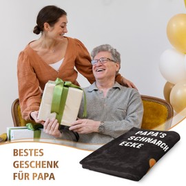 Craftique Geschenk Papa - Decke Papa - Geschenke für Papa zum Vatertag Weihnachten, Geburtstagsgeschenk für Papa, Vater Geschenk Vatertagsgeschenk für Papa 127x152cm