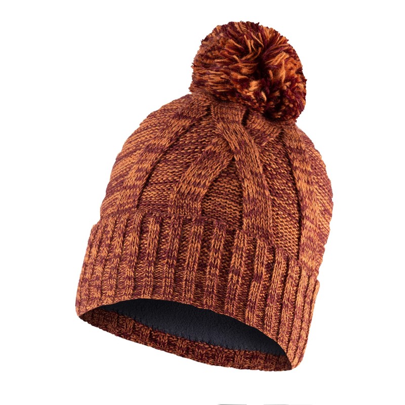 Buff Knitted & Polar Beanie BLEIN Maroon Unisex One Size