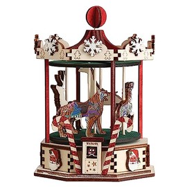 Old World Christmas Christmas Carousel Wooden Ornament for Christmas Tree