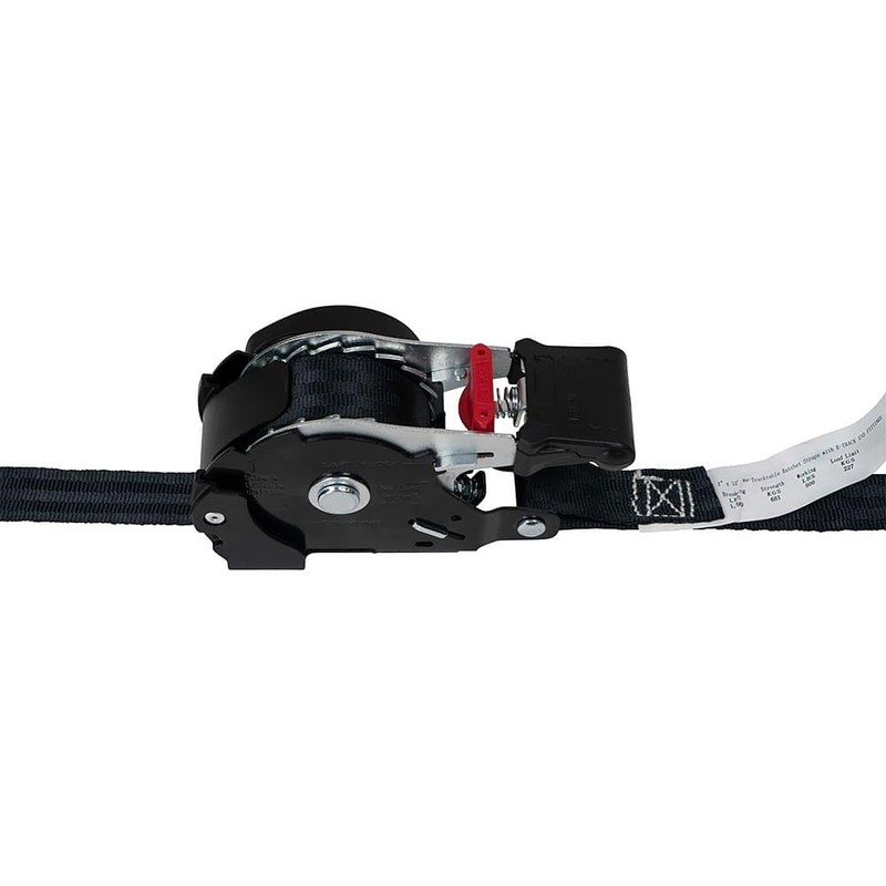 Mytee Products 1'' x 12' Retractable Ratchet Straps for E-Track