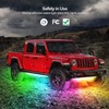 ‌Glowlendra RGB-IC Smart Underglow Lights Kit for Cars, 6Pcs Waterproof