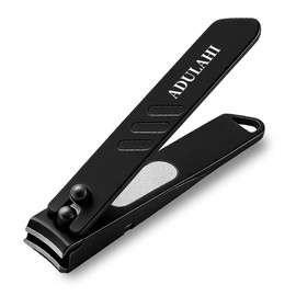 ADULAHI Nail Clippers for Men & Women with Catcher – No Splash, Self-Collecting Premium Steel Clippers for Fingernails & Toenails, Built-in Nail File, Ideal Gifts for Men, Stocking Stuffer Gift