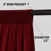 KNEOQIT Luxury Burgundy Red Velvet Curtain Valance, Soft Touch Rod