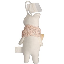 Target Wondershop 2023 Fabric White Dog Pink Scarf Ornament Christmas 5" NEW