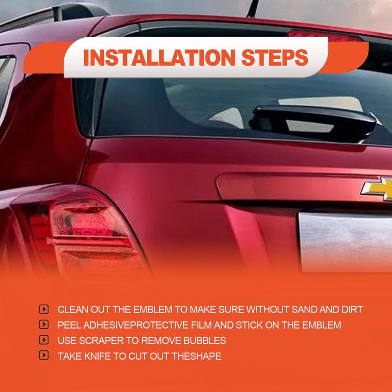 3PCS Gold Cut Your-Own Emblem Overlay DIY Decals for Chevy