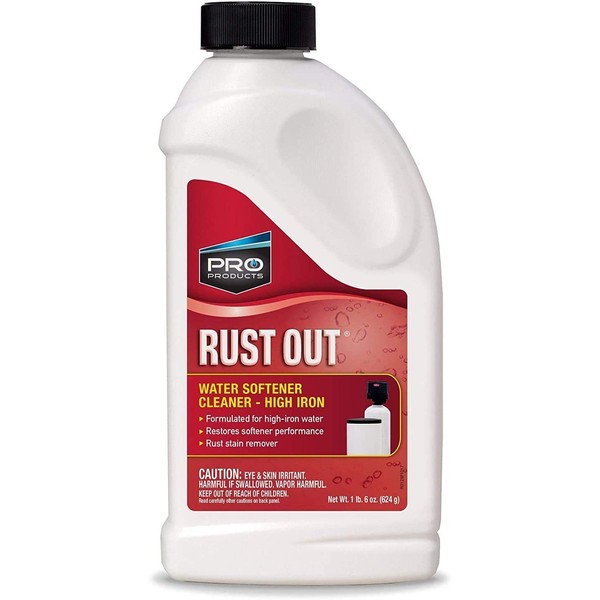 Pro Products Rust Out Water Softener Cleaner – Removes Rust Buildup -- Maintains Softener Performance – Removes Iron – Enhances Softener Performance – Cleans Fouled Resin – Extends Softener Life, Original - 1 Pack, 1.375 lbs. (RO12N)