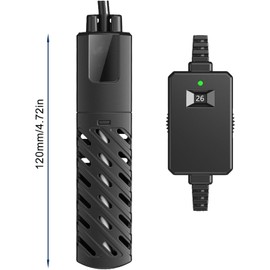 GERUI 50 W Aquarium Mini Heater 30 L, 100-240 V 50/60 Hz, Temperature Control Range: 20 °C - 34 °C, Used for Aquarium and Aquarium Aquarium PTC Automatic Constant Temperature Insulation Thin (50 W)