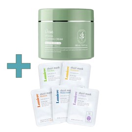 Saimdang Daim Ganghwa Mugwort Cleansing Cream 300ml + 3 Mask Packs / 사임당 다임 강화약쑥 클렌징 크림 300ml+마스크 팩 3매