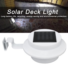 Solar Gutter Light, Waterproof Solar Deck Fence Light, Outdoor Dusk to Dawn 3 LED Gutter Lights for Stair Steps Garden Landscape Access