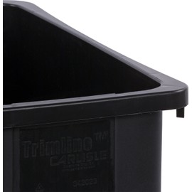 Carlisle FoodService Products Trimline Waste Container, Space Saving Slim Trash Can, 23 Gallons, Black, (Pack of 4)