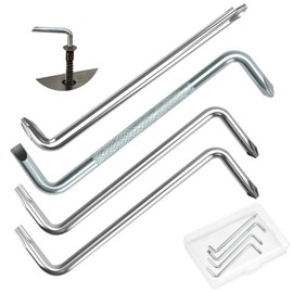 WRENYZK 4 Pieces Offset Screwdriver Set, PH0/PH1/PH2/T20/T25 Z Type Double Head Screwdriver Set, 90 Degree Phillips and Slotted Head Offset Magnetic Screwdriver with Organizer