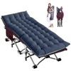 LILYPELLE Folding Camping Cot, Heavy Duty Sleeping Cots with Carry