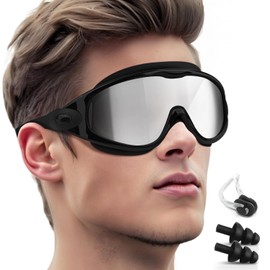 Rantizon Polarized Swim Goggles, Anti UV & Fog Swimming Goggles for Adult, Unisex No Leaking Swimming Goggle for Men Women Youth