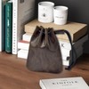 ELNX Coin Pouch, 12.2 x10cm Leather Pouch Small Drawstring Pouch