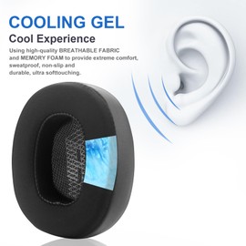 Live 500 BT Cooling Gel Ear Pads Replacement Ear Pads Cushions Compatible with JBL Live 500BT Wireless Over-Ear Headphones Comfort Memory Foam Earmuffs Earpads Repair Parts