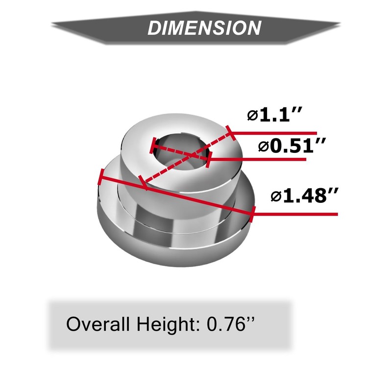 AIRCMT CNC Solid Billet Handlebar Riser Bushings Compatible With Harley