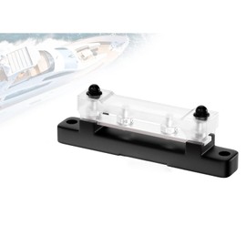 zalati Terminal Block 1 Piece 4 Post Power Distribution Bus Bar with Cover for Car Marine Car Pickup Trailer RV Boat