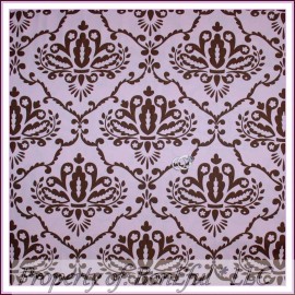 FreeSpirit, Leanika BonEful FABRIC FQ Cotton Quilt VTG Pink Brown Flower Damask French Country Toile