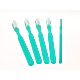 5-PACK Vintage NEW Teal Designer Toothbrush By Alan Stuart of New York