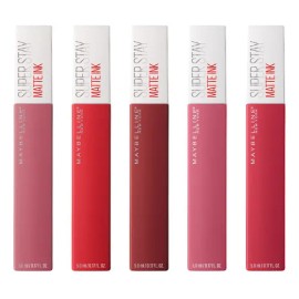 Pack x5 Labiales Liquidos Matte Maybelline De Larga Duración Superstay Matte Ink
