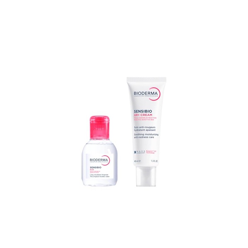 Bioderma, Rutina para Piel Sensible, Kit Sensibio Ar+ Cream 40