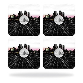 MightySkins Skin Compatible with Tile Slim Key Finder (4 Pack) wrap Cover Sticker Skins Urban Night